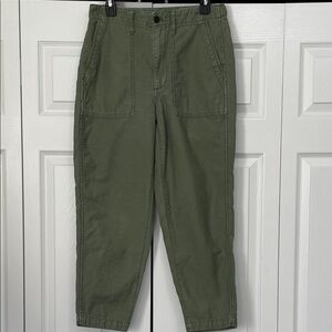 EUC Madewell The Taper-Leg Utility Pant Women's Size 27 Green